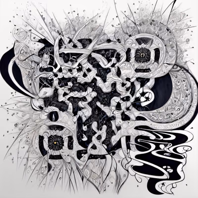 Intricate Zentangle Ink Pattern QR Code Art — image 1