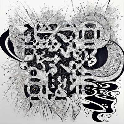 Intricate Zentangle Ink Pattern QR Code Art