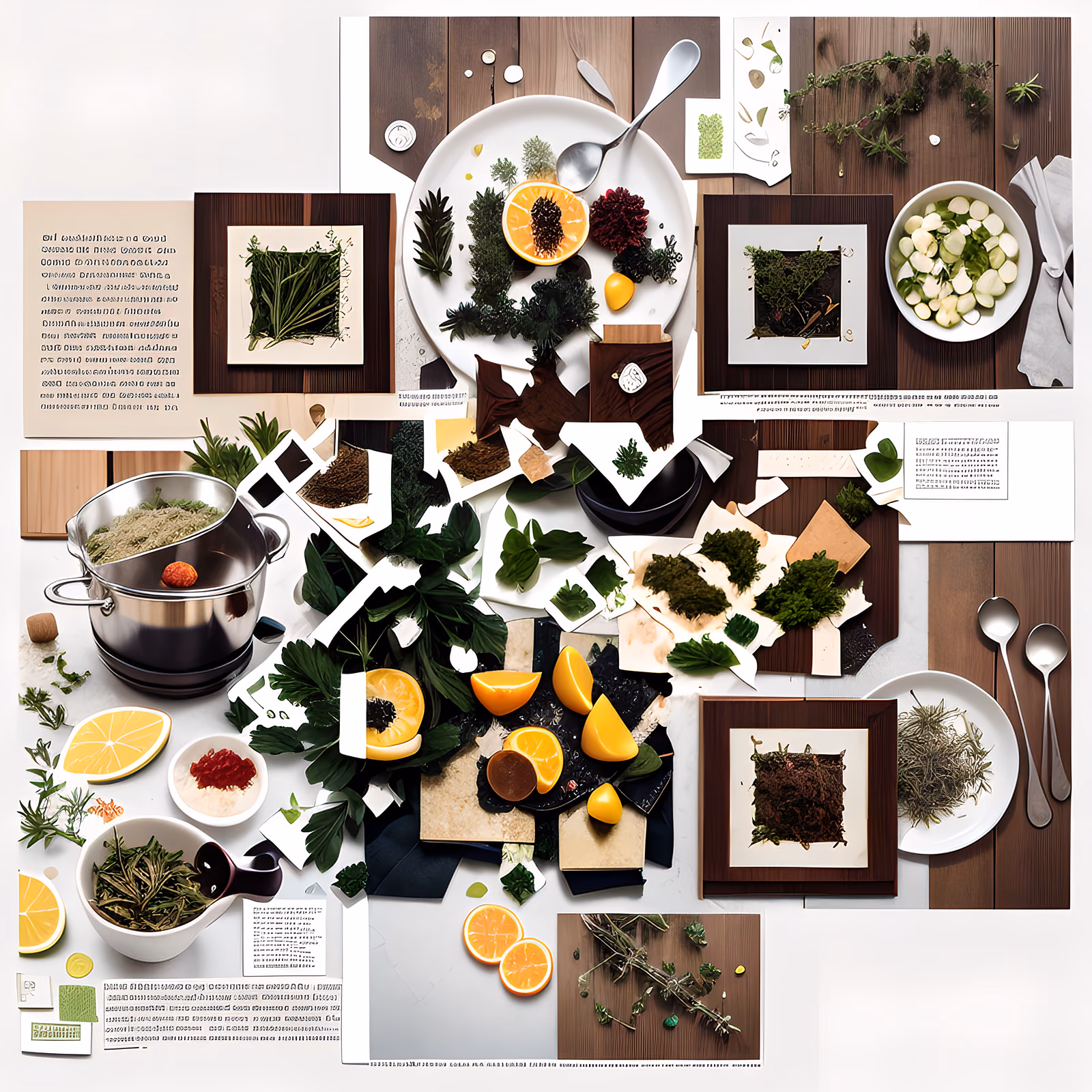 Коллаж из кулинарных трав: QR-код для меню ресторана — изображение 1