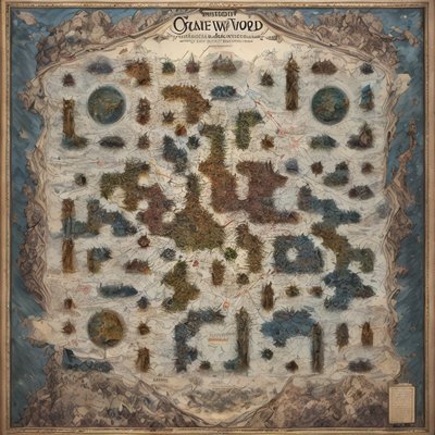 Fantasy World Map Matte Painting Planet QR Code Art