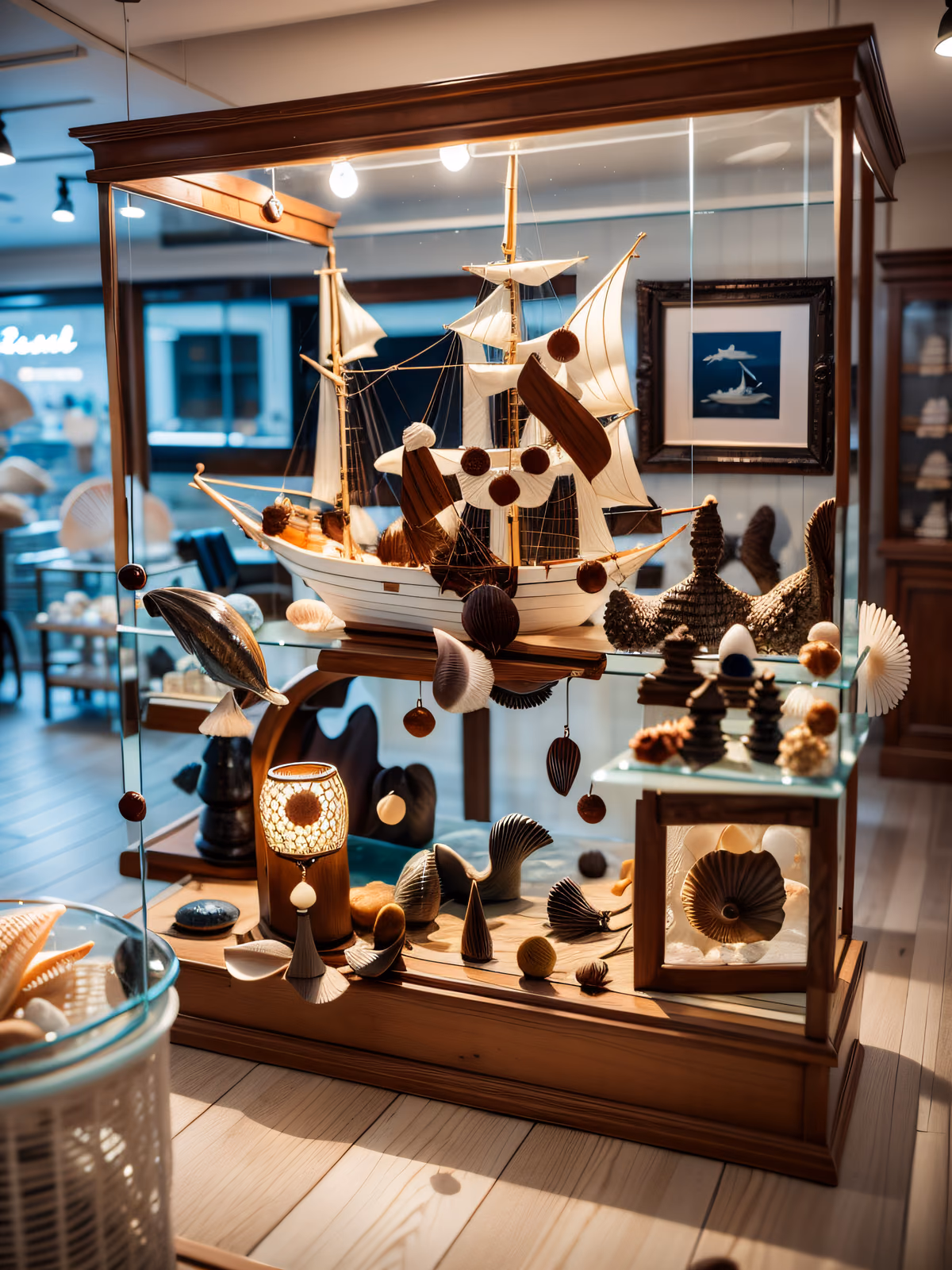 Nautical Shop Ship Model Photorealistic QR Code for Window Displays — image 1