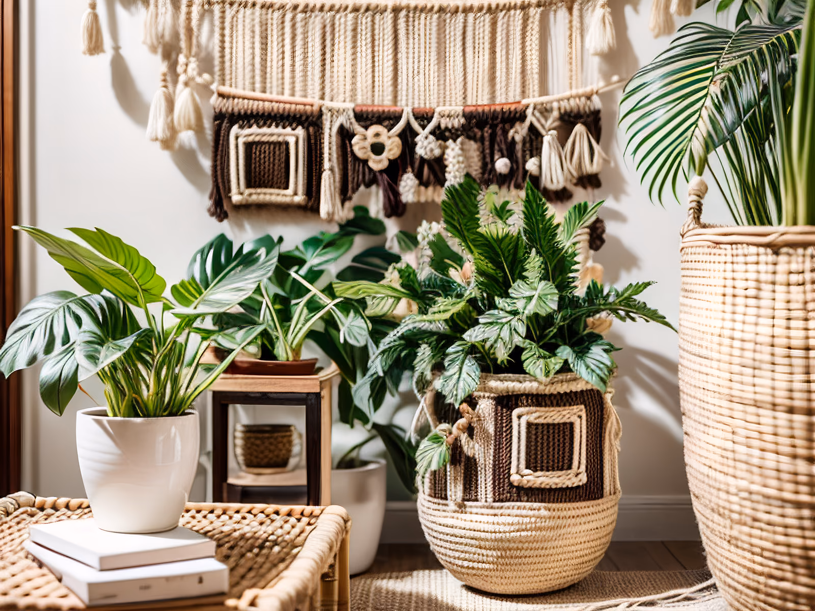 Boho Potted Fern Photo QR Code Art — image 1