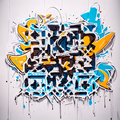Wildstyle Graffiti Lettering QR Code for Posters — image 1