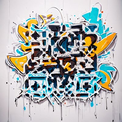 Wildstyle Graffiti Lettering QR Code for Posters