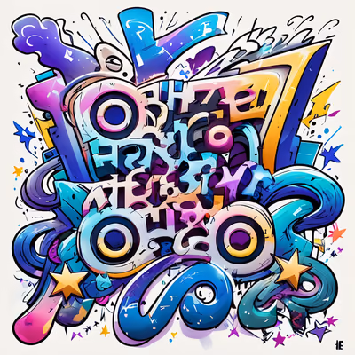 Graffiti Lettering Wildstyle Symbol QR Code for Posters — image 1