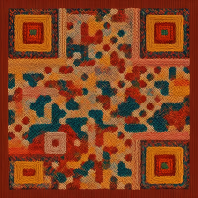 Cross Stitch Knit Textile QR Code Art — image 1