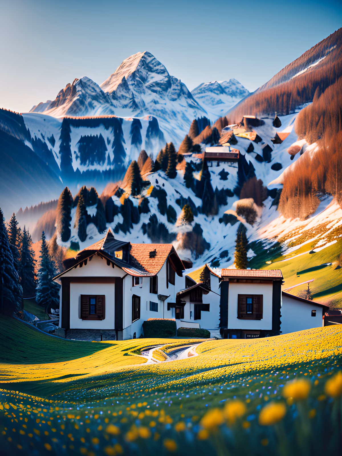 Alpine Village Meadow Photography QR Code Art — image 1