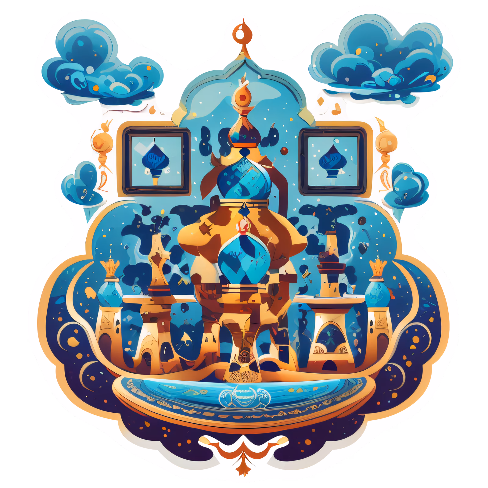 Fantasy Palace Vector QR Code for Stickers — image 1