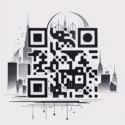 City Skyline Ink Tattoo QR Code for Temporary Tattoos — image 1