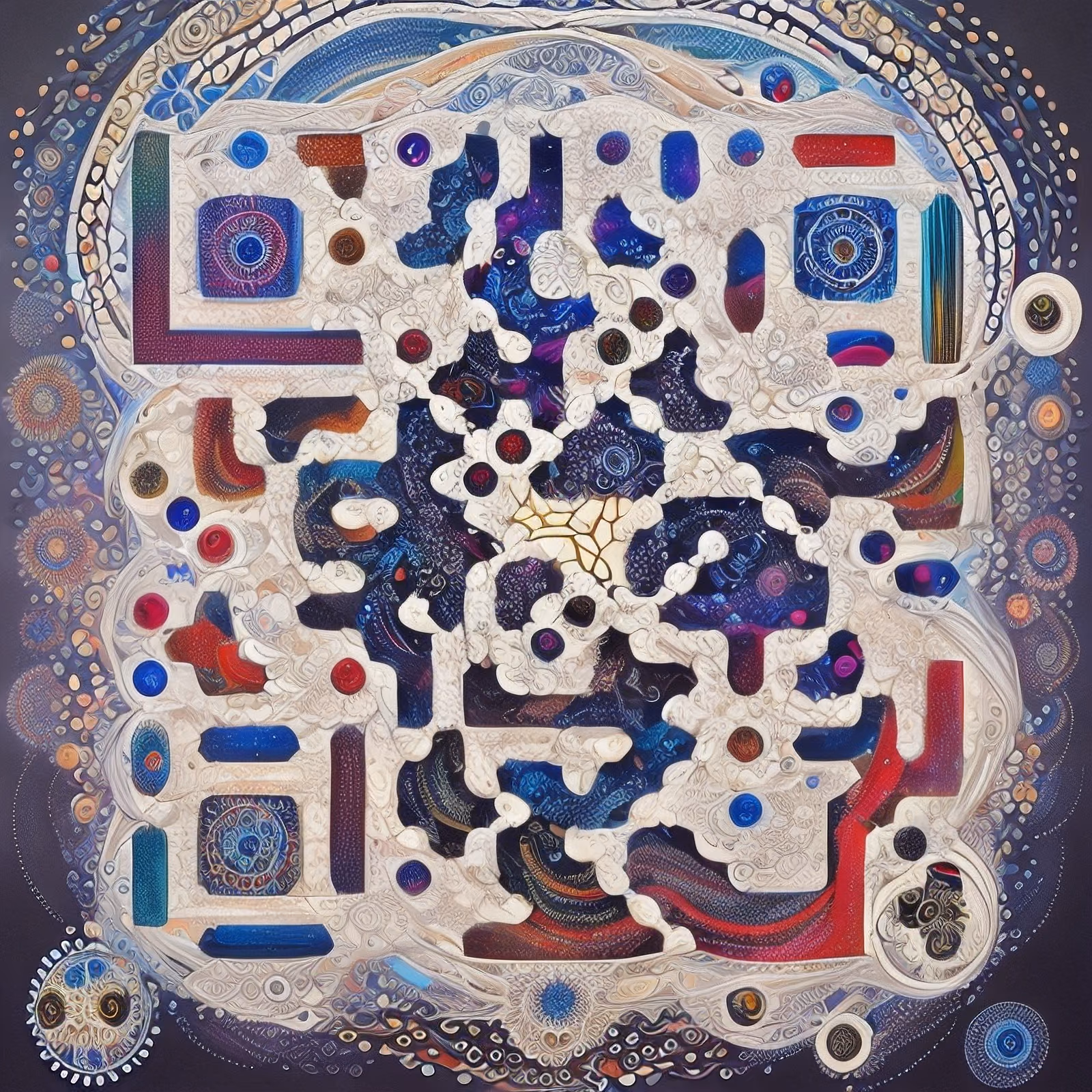 Ornate Filigree Mandala QR Code Art — image 1