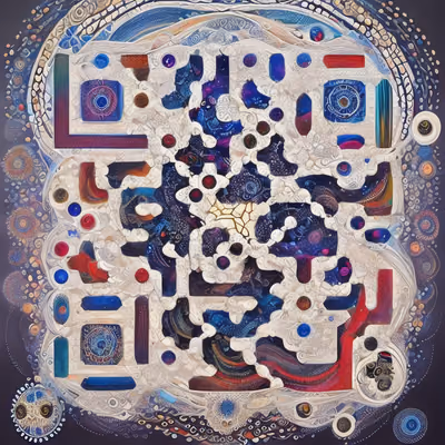 Ornate Filigree Mandala QR Code Art — image 1