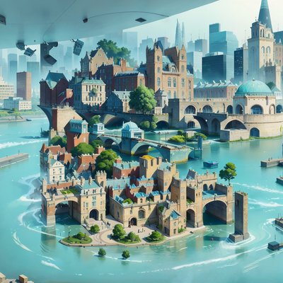River City Concept Art QR Code Art