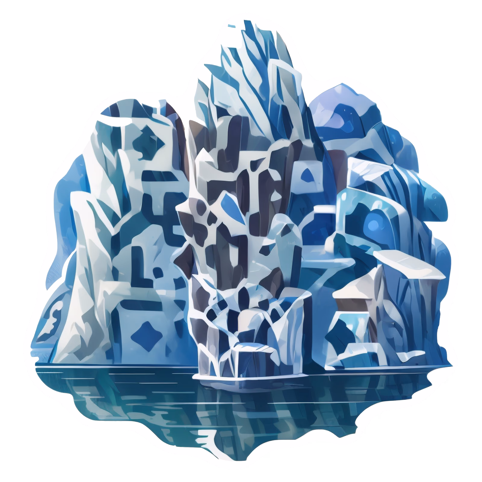 Айсберги: векторный QR-код в виде стикера — изображение 1