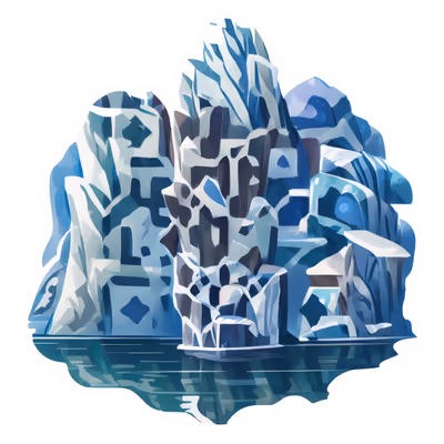 Айсберги: векторный QR-код в виде стикера — изображение 1