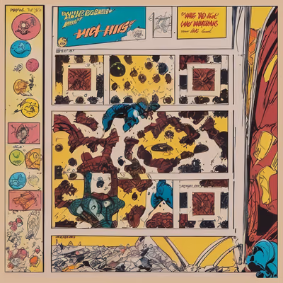 Superhero Comic Panel Page QR Code for Posters — image 1