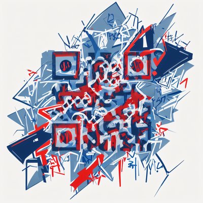 Graffiti Tag Lettering QR Code for Apparel