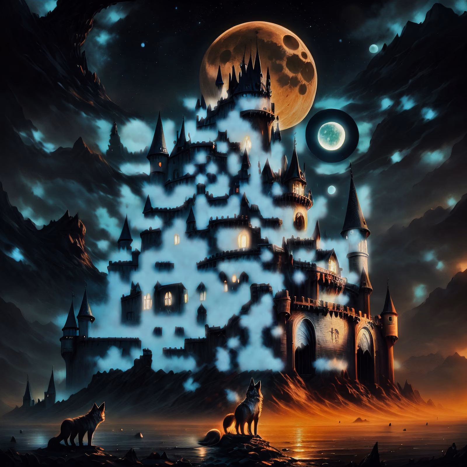 Vampire Castle Moonlit Gothic QR Code for Posters — image 1