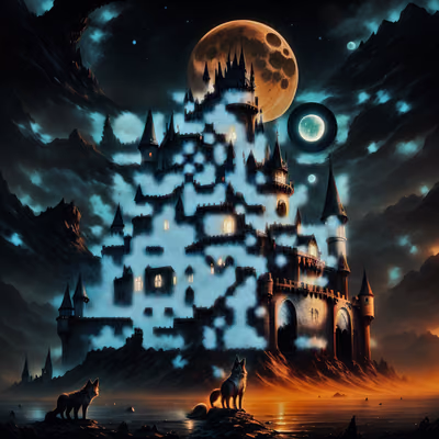 Vampire Castle Moonlit Gothic QR Code for Posters — image 1