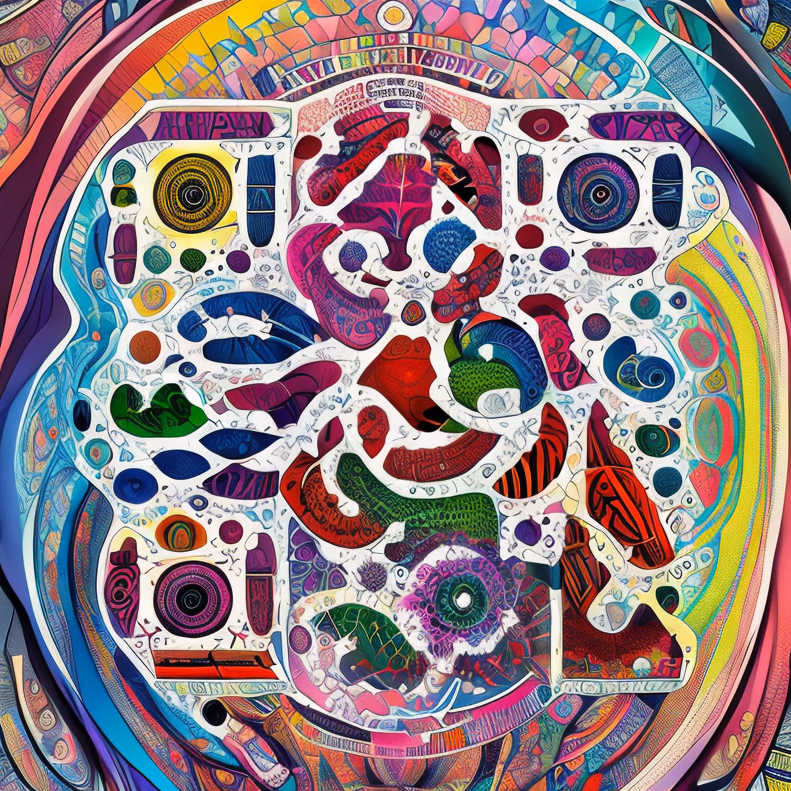 Psychedelic Mandala Pattern QR Code Art — image 1