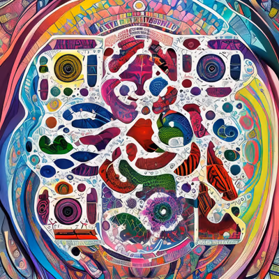 Psychedelic Mandala Pattern QR Code Art — image 1