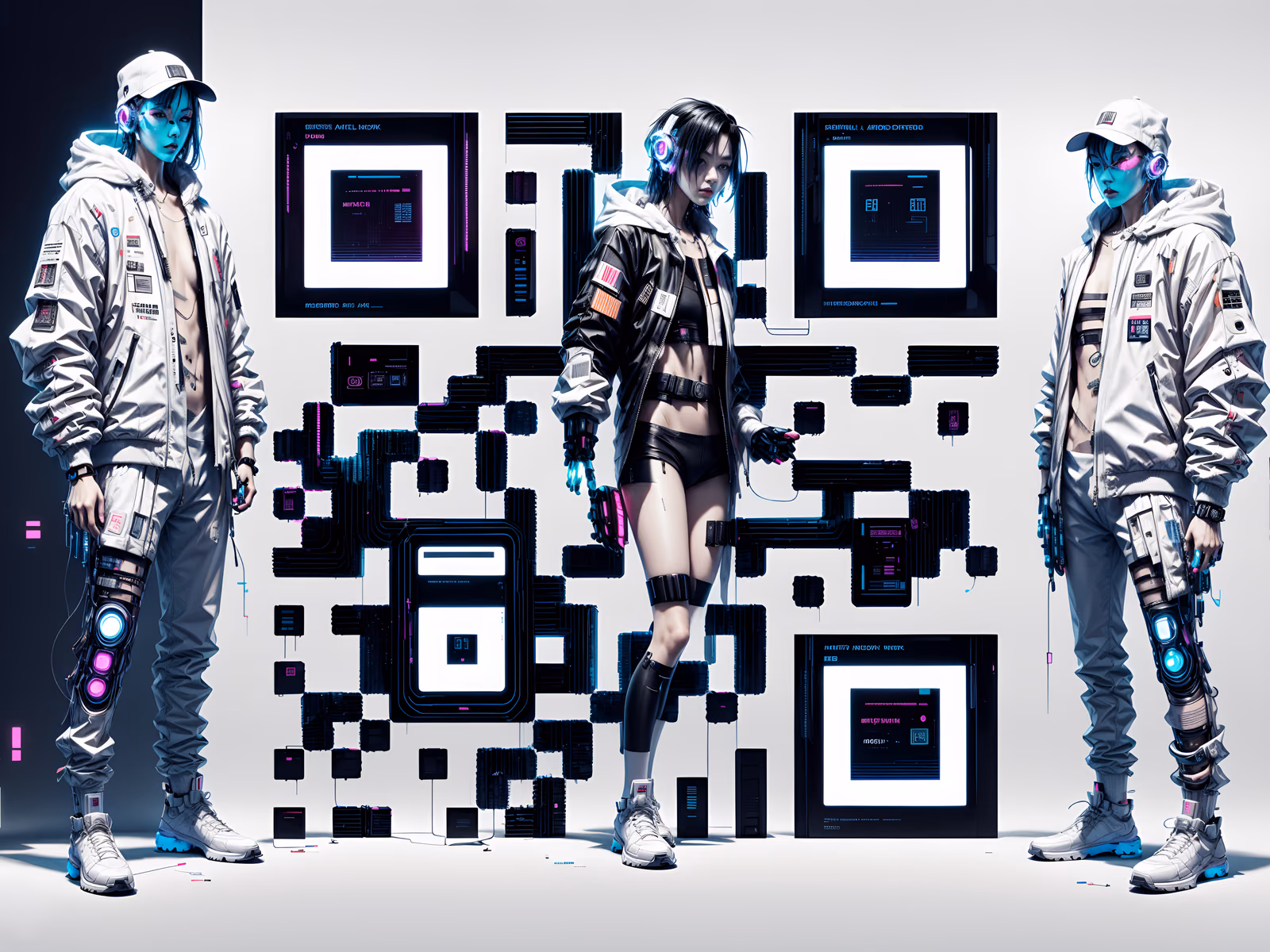 Cyberpunk Techwear Lookbook QR Code for Apparel — image 1