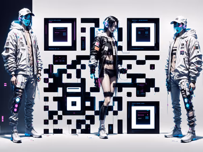 Cyberpunk Techwear Lookbook QR Code for Apparel — image 1