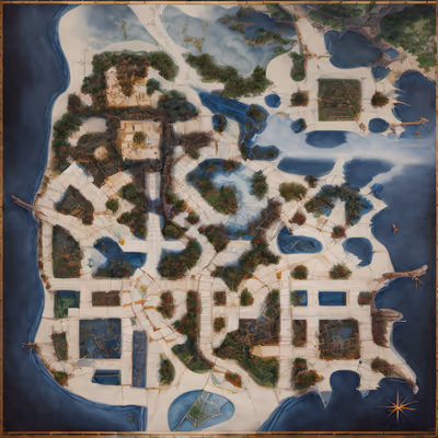 Watercolor City Map Aerial View QR Code Art — image 1