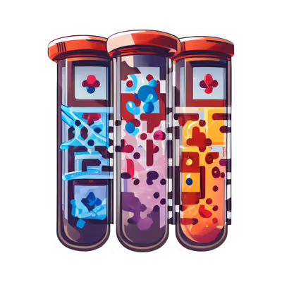 Test Tube Trio Vector QR Code for Stickers — image 1