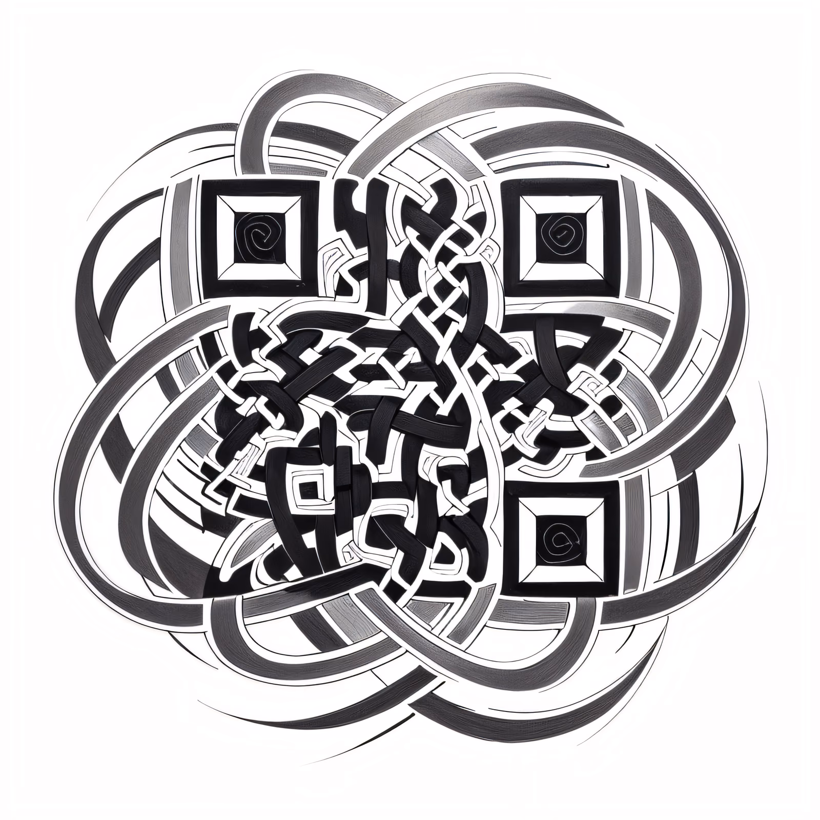 Celtic Knot Ink Tattoo QR Code for Temporary Tattoos — image 1