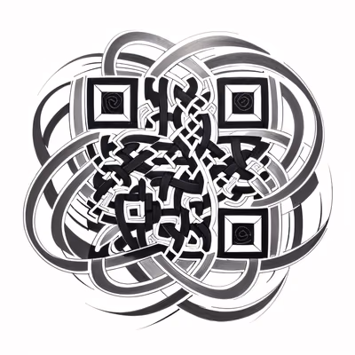 Celtic Knot Ink Tattoo QR Code for Temporary Tattoos — image 1