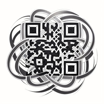 Celtic Knot Ink Tattoo QR Code for Temporary Tattoos