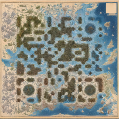 Antique World Map Islands QR Code Art — image 1