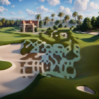 Golf Course Hyperrealistic QR Code for Posters — image 1