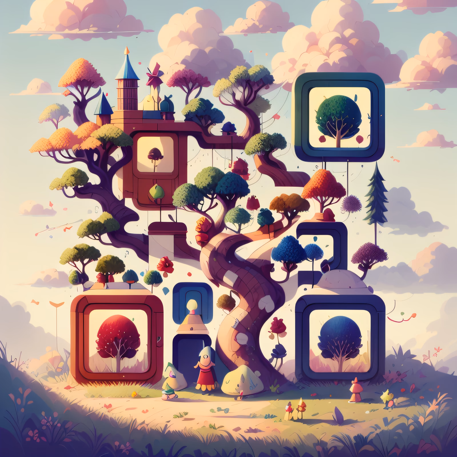Fantasy Treehouse Storybook QR Code for Book Covers — image 1