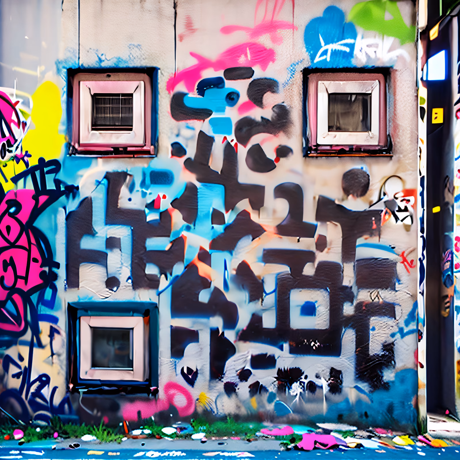 Graffiti Wall Street Art QR Code for Posters — image 1