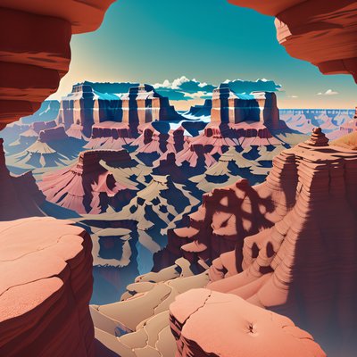 Красные скалы Гранд-Каньона, 3D QR-код