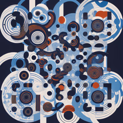 Concentric Circles Abstract Vector QR Code Art — image 1