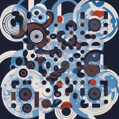 Concentric Circles Abstract Vector QR Code Art