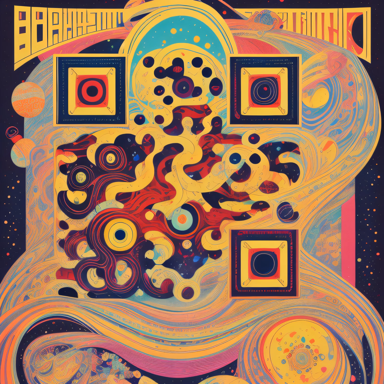 Psychedelic Space Concert Poster QR Code for Posters — image 1
