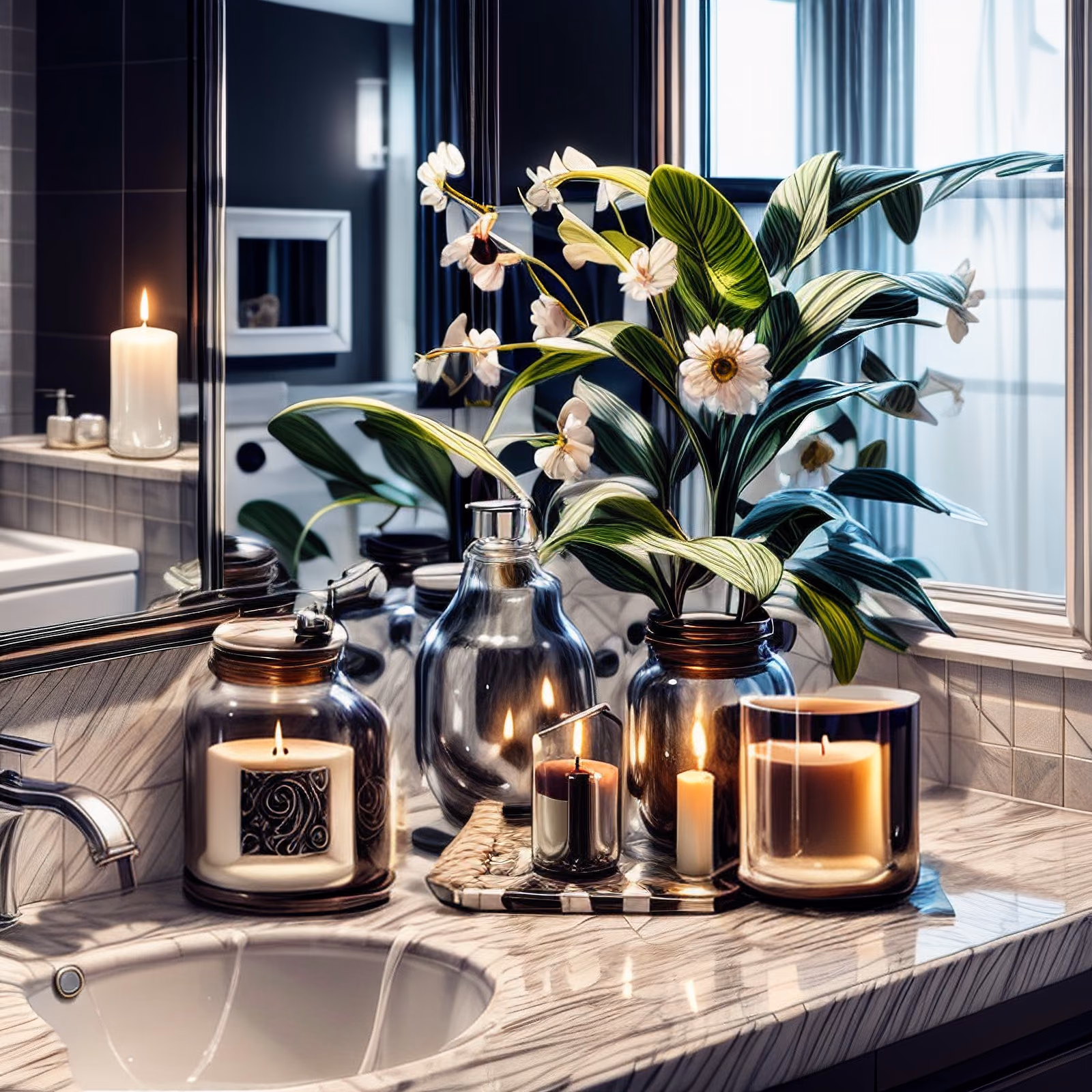 Bathroom Vanity Candles 3D Render QR Code for Packaging — image 1