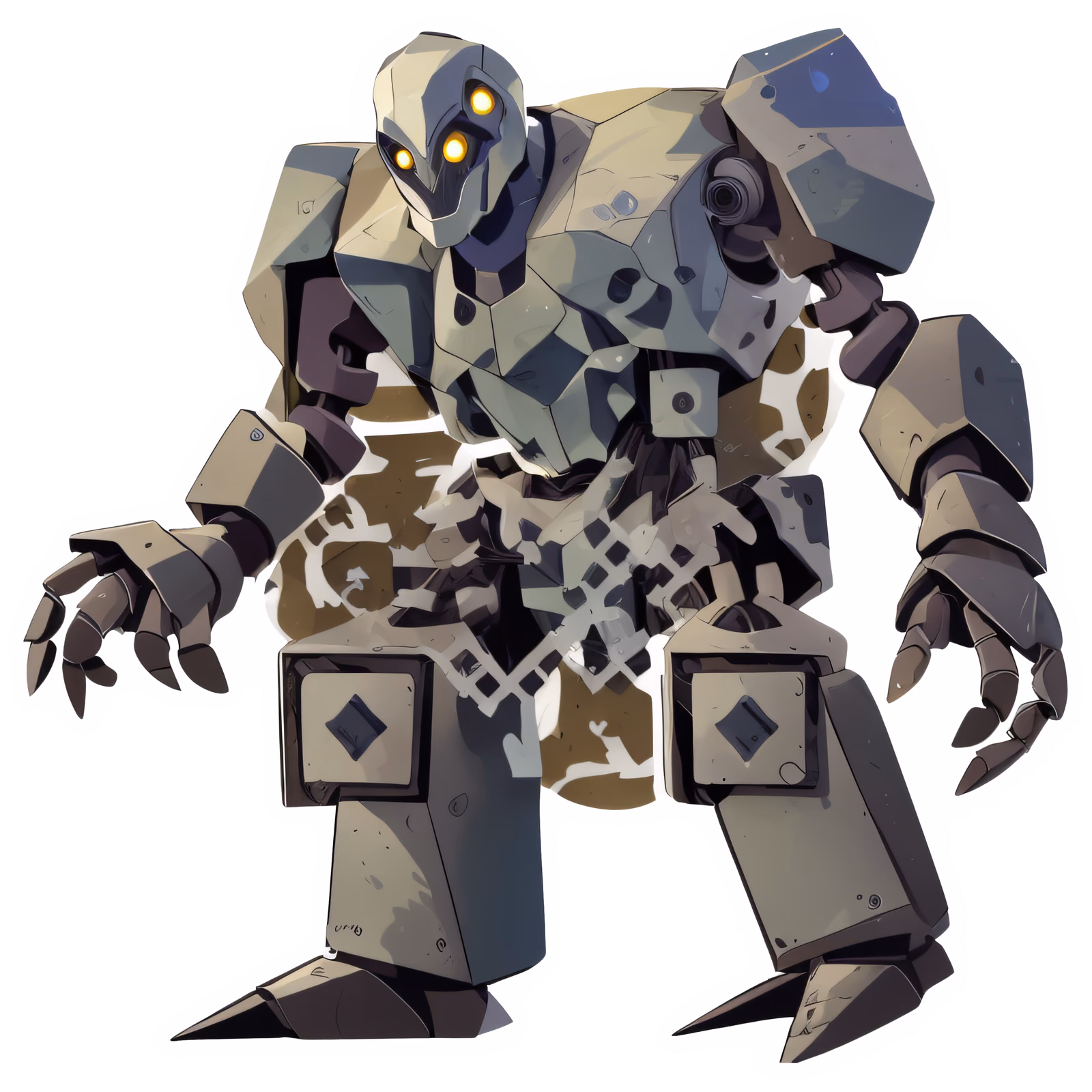 Stone Robot Vector QR Code for Stickers — image 1