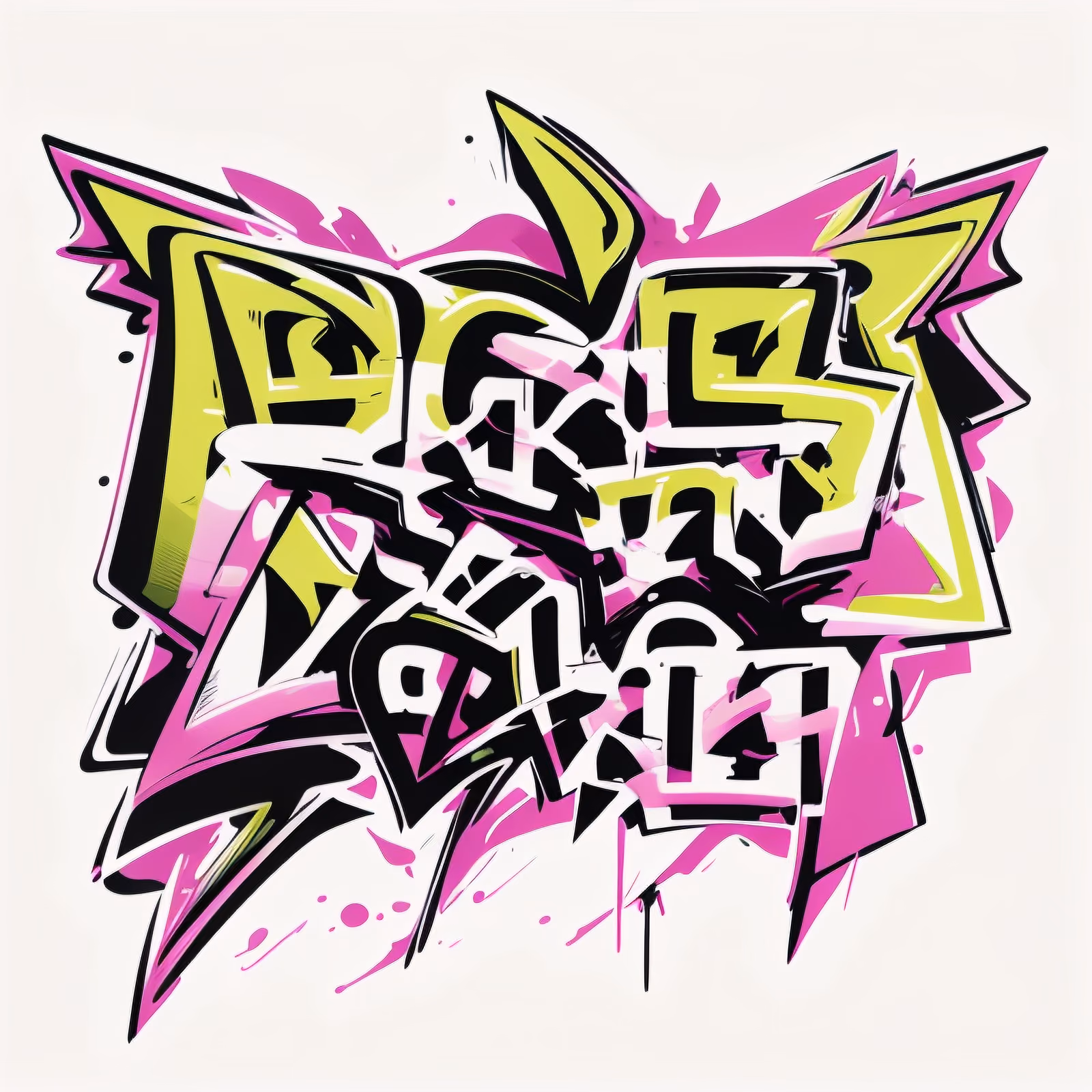 Wildstyle Graffiti Lettering Pop Art QR Code for Apparel — image 1