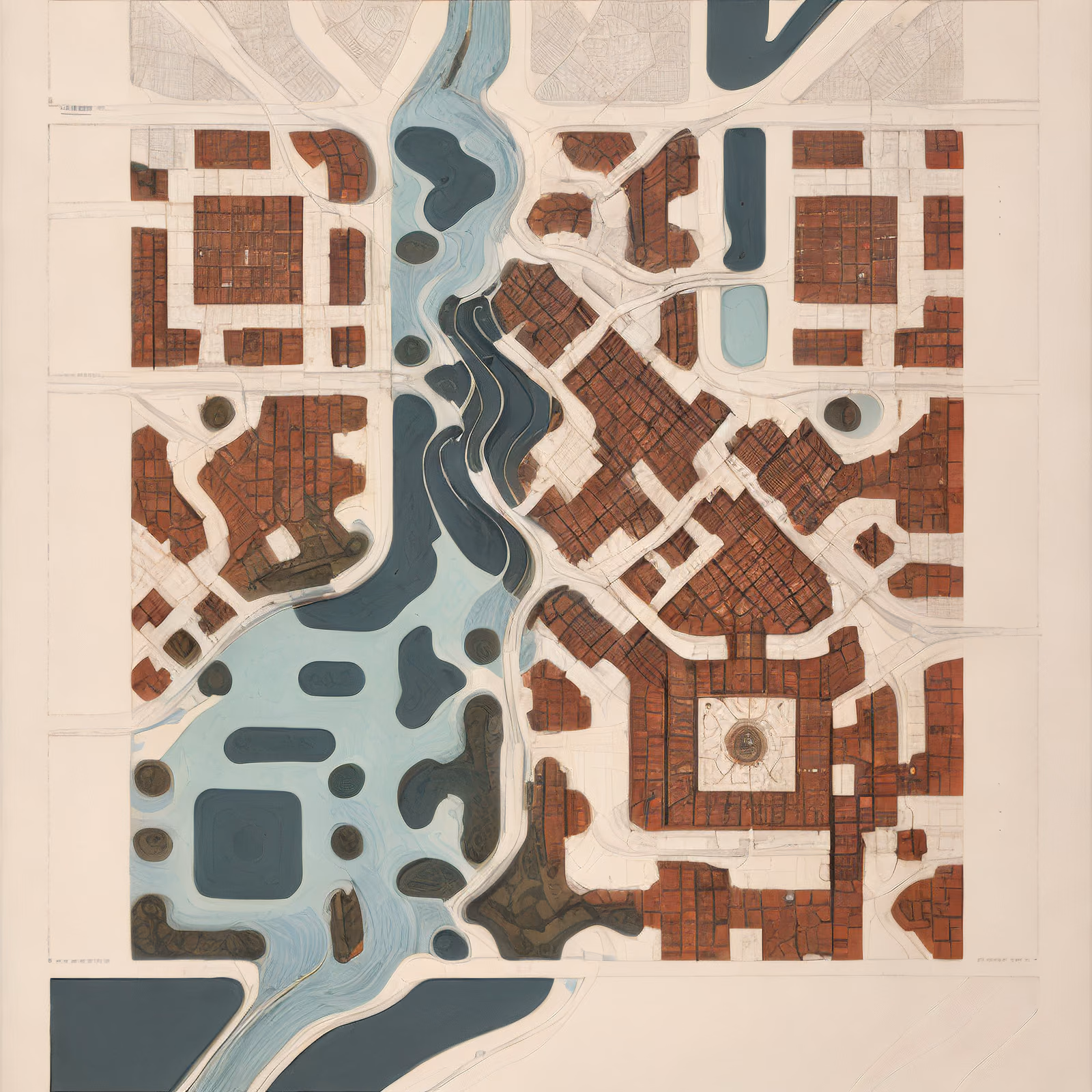 City Map Generative Print QR Code Art — image 1