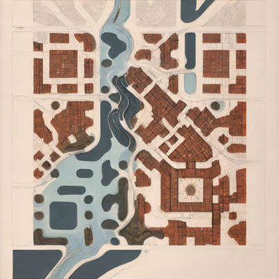City Map Generative Print QR Code Art — image 1