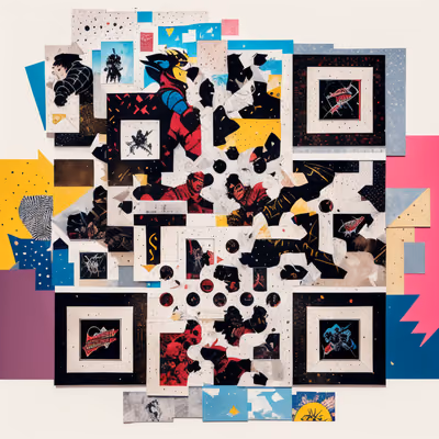 Lucha Libre Paper Collage QR Code for Posters — image 1