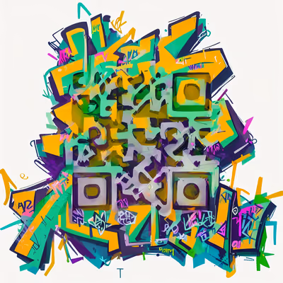 Wildstyle Graffiti Lettering QR Code for Stickers — image 1