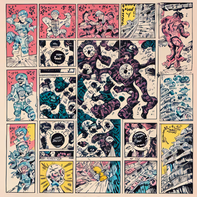 Comic Panel City Ink QR Code for Posters — image 1