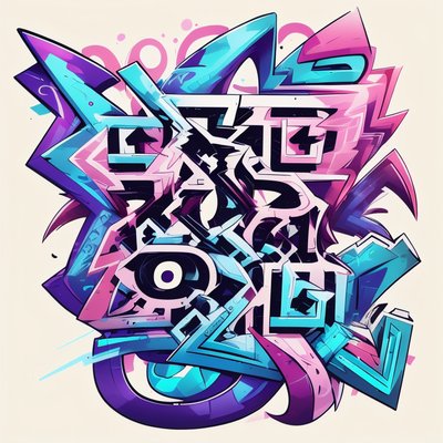 Wildstyle Graffiti Lettering QR Code for Apparel