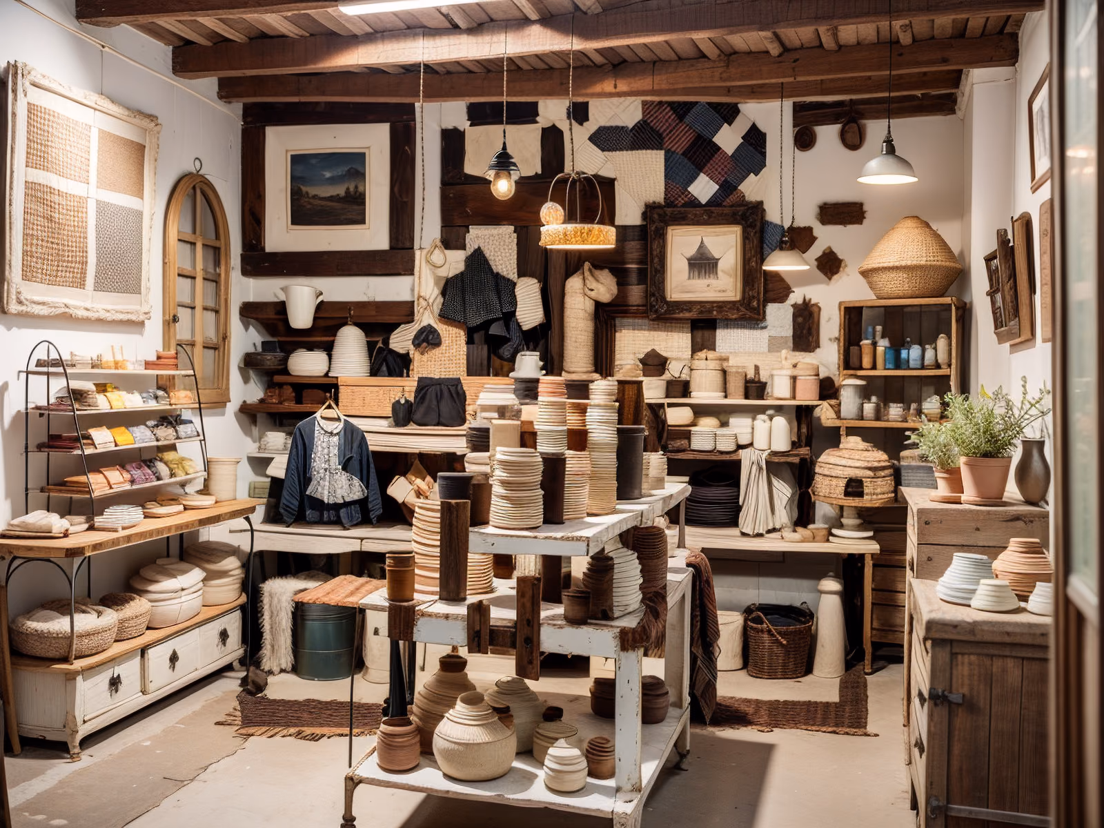 Rustic Antique Shop Photorealistic QR Code for Storefront Displays — image 1