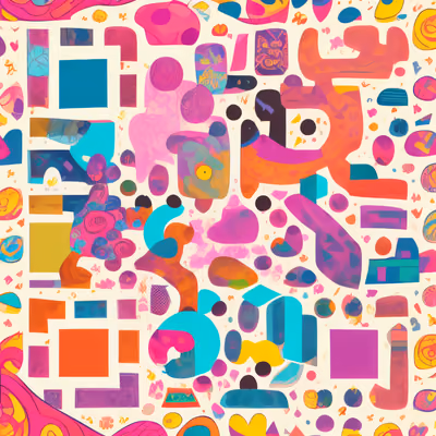 Colorful Abstract Pop Art Pattern QR Code for Posters — image 1